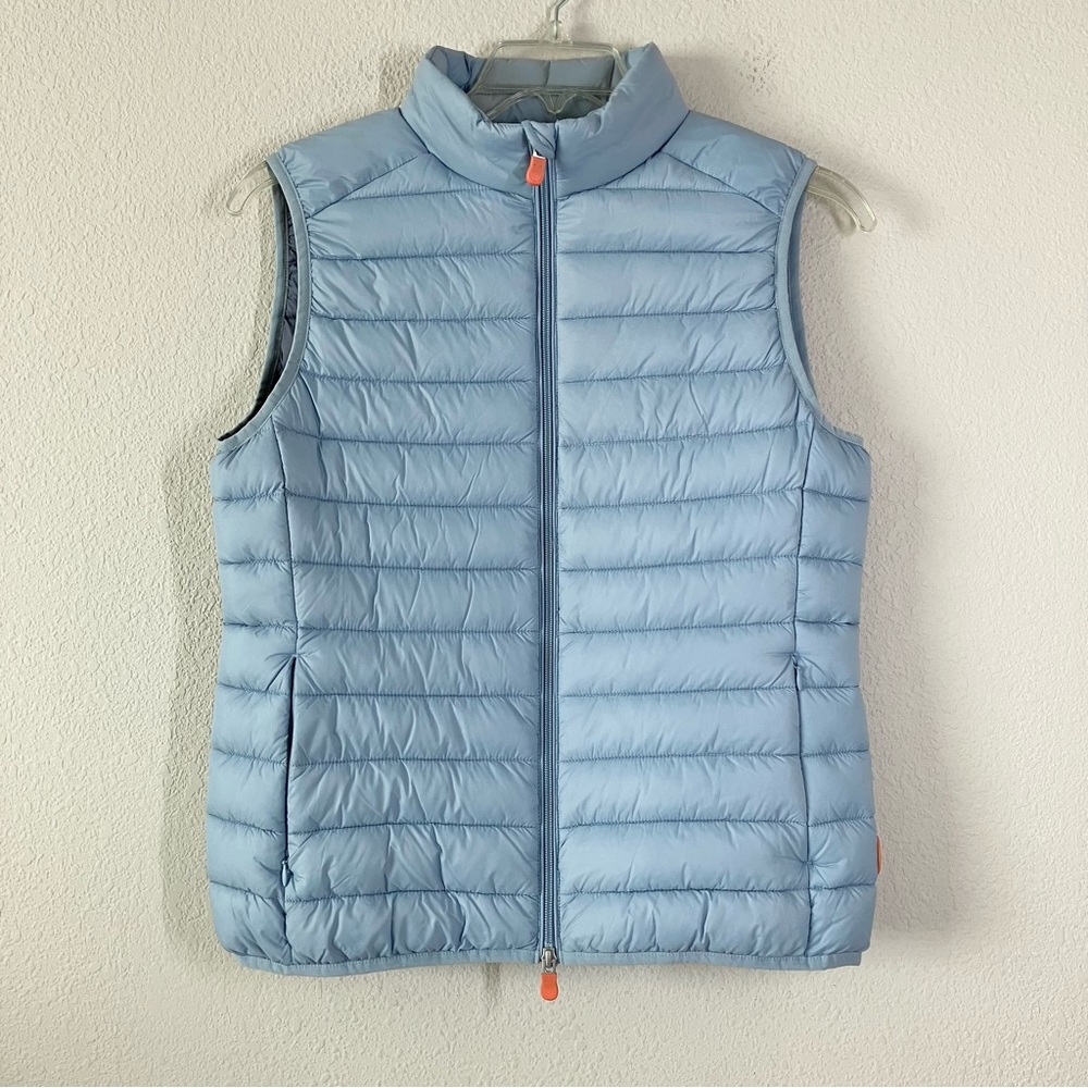 SAVE THE DUCK Charlotte Puffer Vest L Vegan Plumtech Zip Up Gorpcore Outdoor